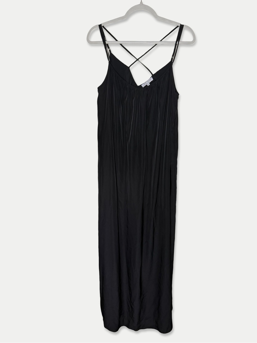 Amanda Uprichard for Le Tote Black Strappy Maxi Maternity Dress Size M